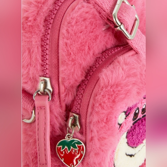 NWT Disney Lotso Bear Plush Crossbody Bag Cell Phone Holder - Picture 3 of 5